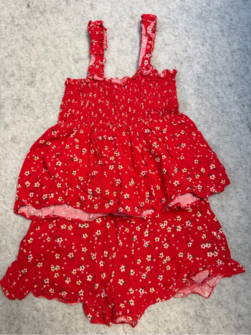 Zunie Red Floral 2 pc set in 4T